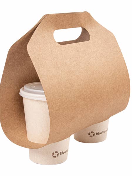 Two-seater cup holder 46.5 x 22.5 cm - Pack of 100 for wholesale by Gradisco