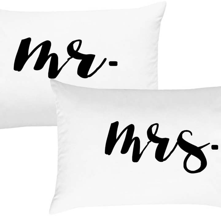 Oh, Susannah - Wholesale Bedding Pillowcase/Sham - Mr & Mrs Couples Pillowcases (Script Font)