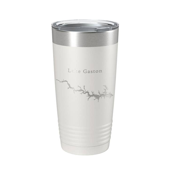 CarveBright - Wholesale Insulated Mug/Tumbler - Lake Gaston Map Tumbler Travel Mug Insulated Laser Engraved Coffee Cup North Carolina Virginia 20 oz1