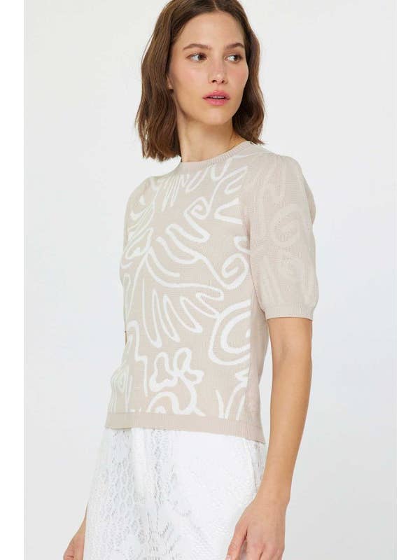 Current Air – Großhandel Strickoberteil – Damen – Abstraktes Muster Strickoberteil6