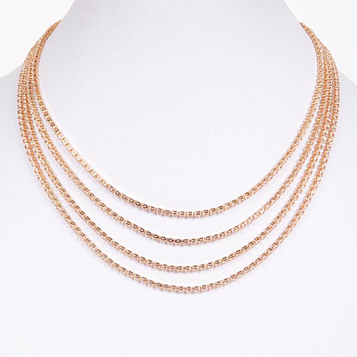 Round Layered Necklace for wholesale by 3AM BY H&D ACCESSORIES