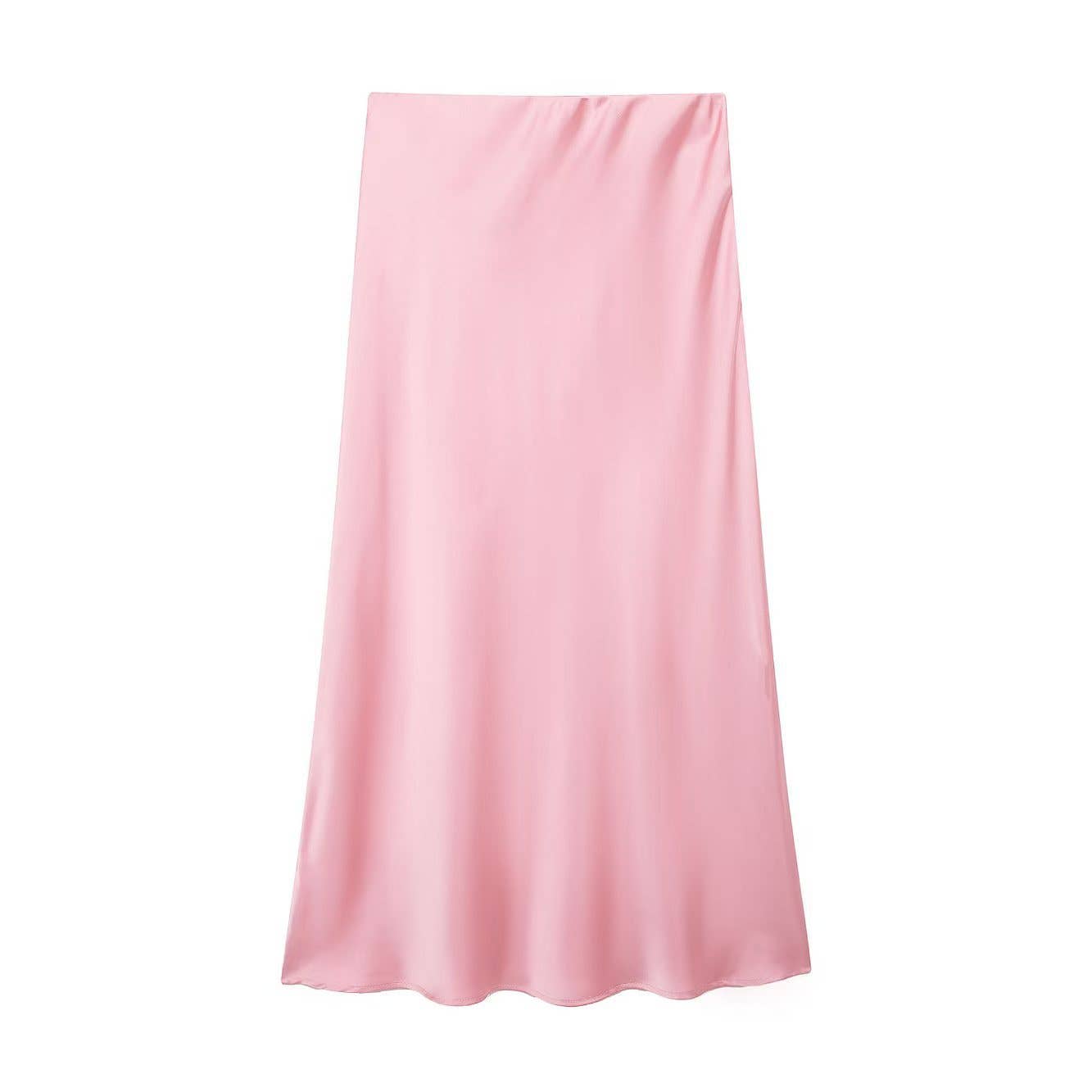 HIDDENBRAND - Wholesale Skirt - Women's - Office satin midi skirt 27 colors7