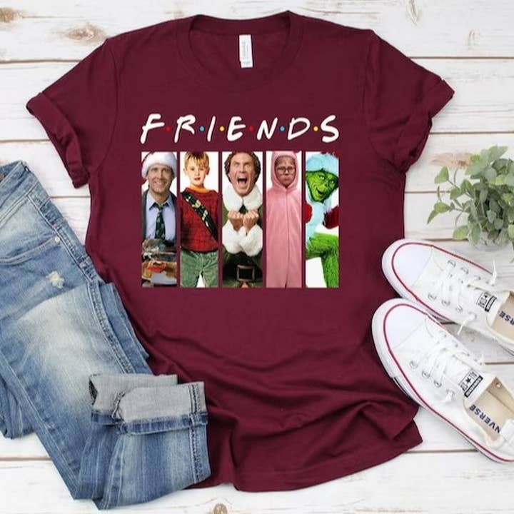 Christmas Friends Shirt, Christmas Movie Watching Shirt, Chr for wholesale by OneStopSapphireShop