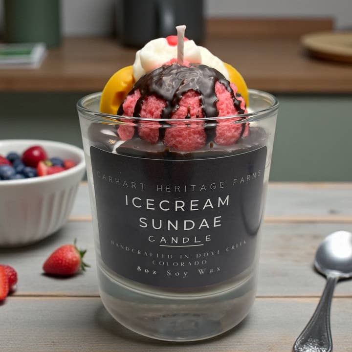 Vela con aroma a sundae de helado para venta al por mayor de Carhart Heritage Farms