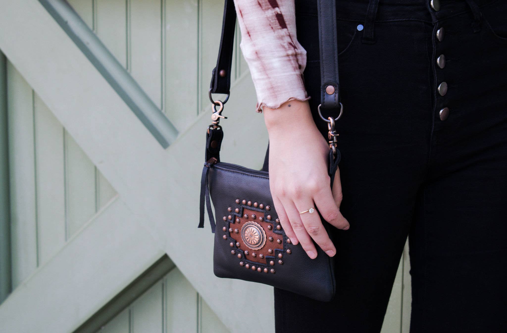 Negro Bolso bandolera / de cadera Cobre Medianoche de venta al por mayor en Faire4