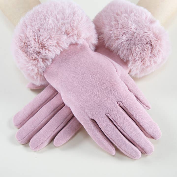 Original USA - Wholesale Gloves - Women's - Faux Fur Cuff Touchscreen Gloves11