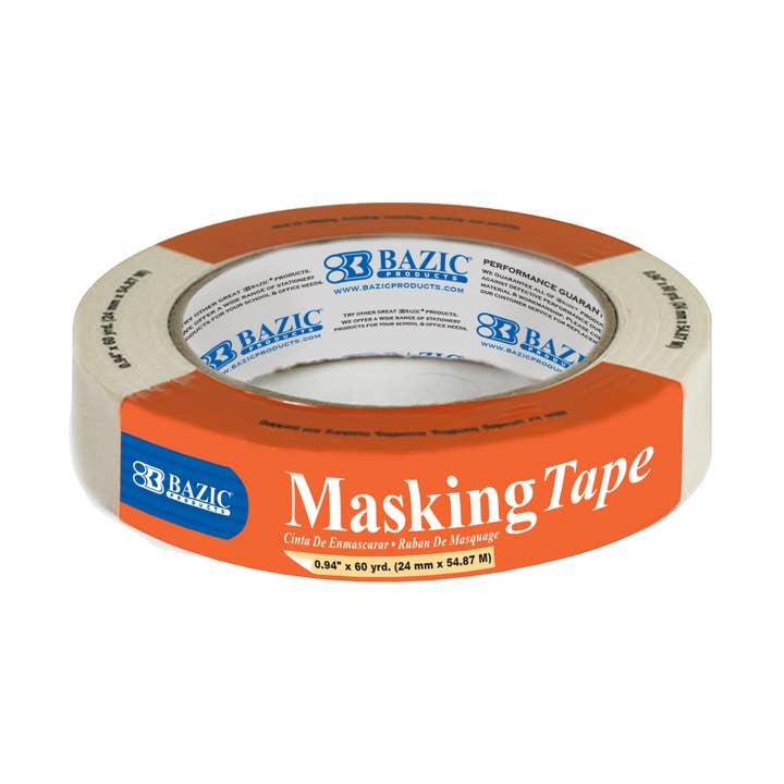 Ruban de masquage à usage général 0,94 po x 2160 po (60 verges) pour la vente par BAZIC Products