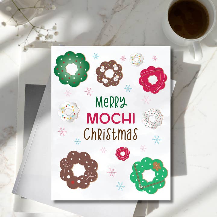 Dumplings and Us - Wholesale Christmas Card - Christmas Card Mochi Donuts