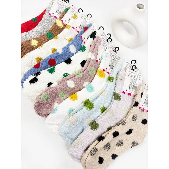 Polka Dot Winter Fuzzy Socks and other Purchase Wholesale red fuzzy socks. Free Returns & Net 60 Terms on Faire trending on Faire.