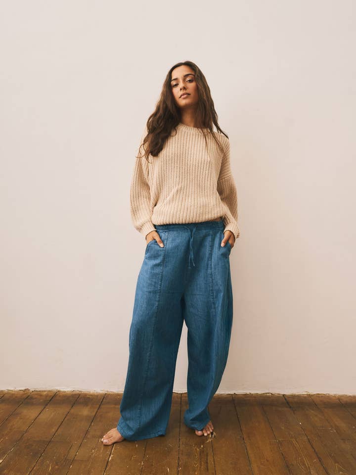 The Chambray Denim Trouser for wholesale by The Simple Folk