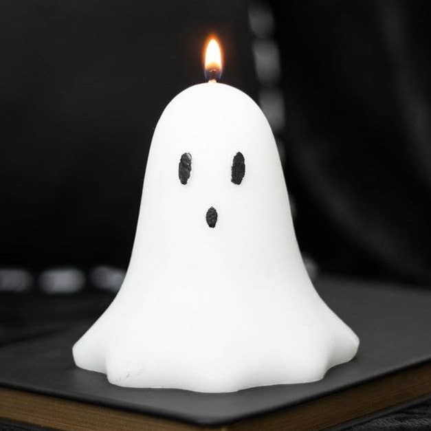 Something Different Wholesale - Wholesale Novelty Candle - 10cm Unscented Halloween Ghost Shaped Candle0