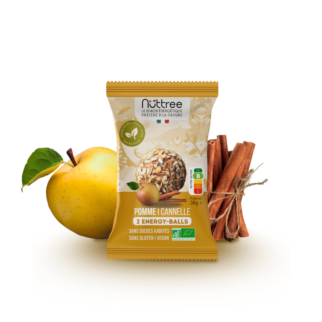 NÜTTREE – wholesale Snack bar – ORGANIC ENERGY BALLS - DELIGHT | APPLE & CINNAMON2