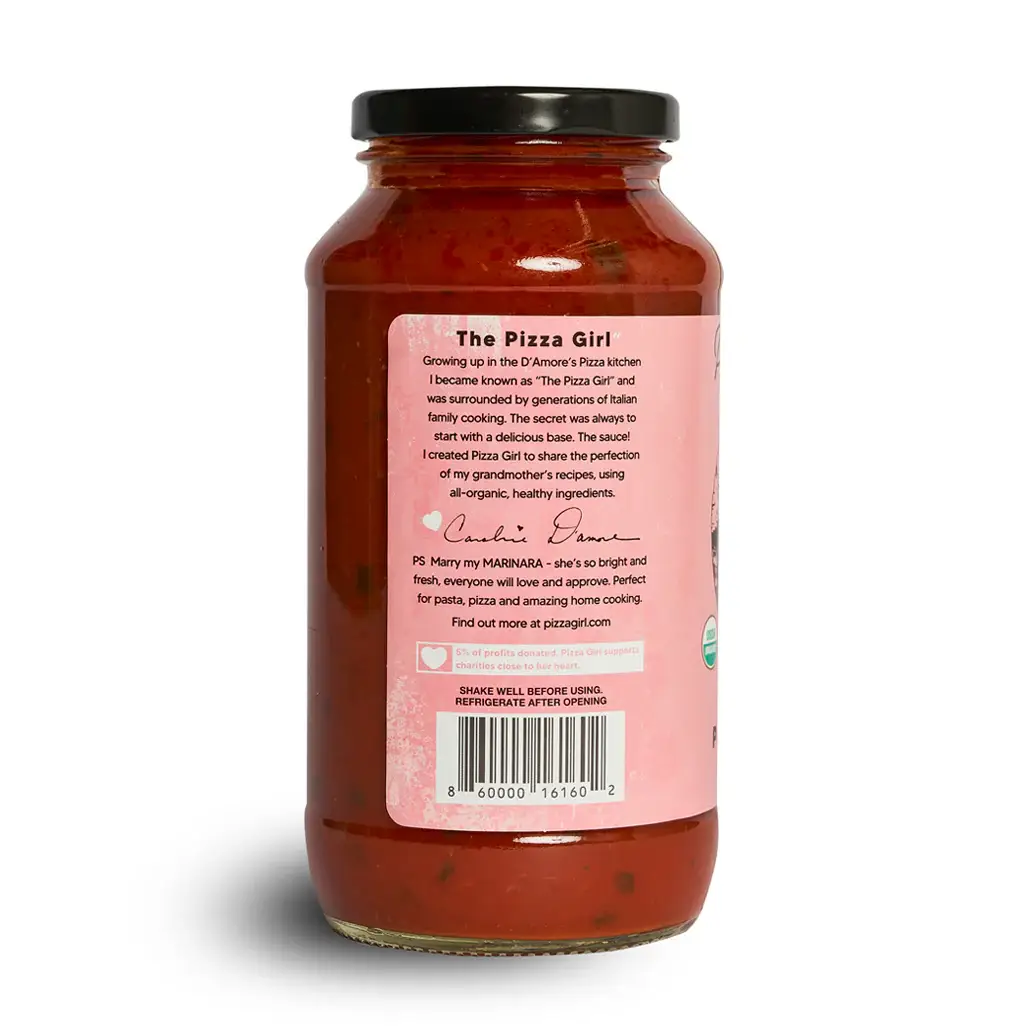 Pizza Girl - Wholesale Pasta Sauce - ORGANIC MARINARA SAUCE1