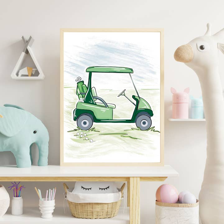 Erin Edith Illustration - Wholesale Art Print - Kids & Baby - Golf Nursery Prints / 3 Print Set / Unframed4