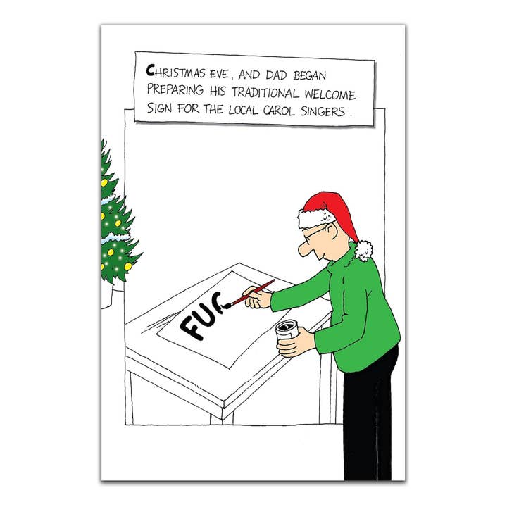 Norbert & Val - Kerstzangers, Vader Kerstkaart voor wholesale door EMOTIONAL RESCUE