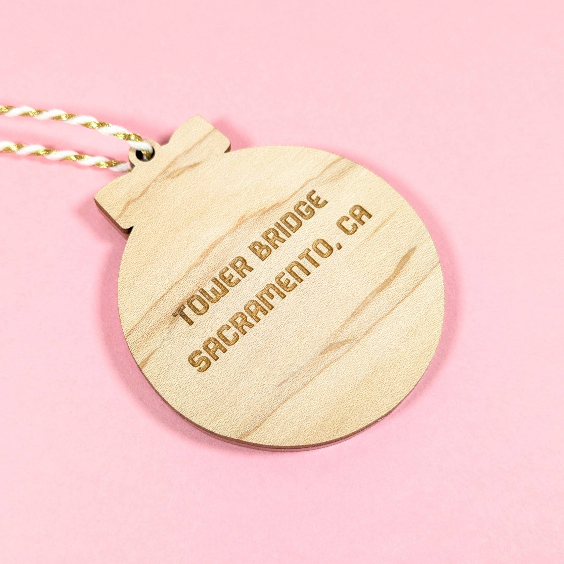 Crafted - Wholesale Ornament - Sacramento Tower Bridge Ornament2