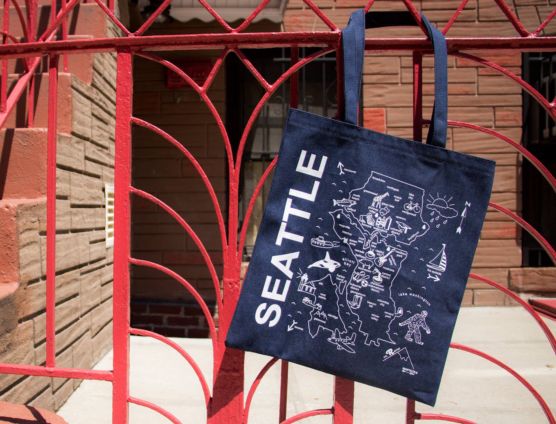 Maptote – Engroshandel Tote bag - Unisex – Seattle Denim Tote3