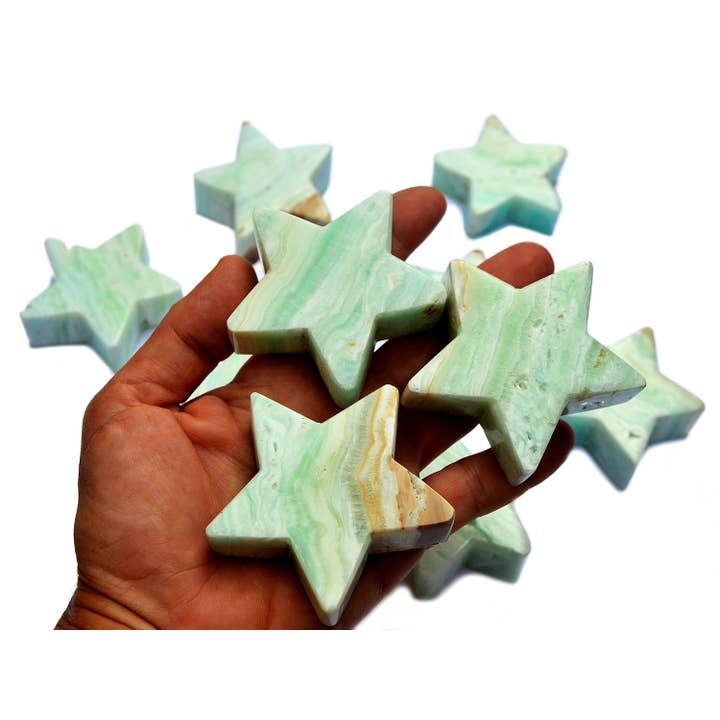 Karibischer Calcitstern (60 mm) für den Großhandel von Kaia & Crystals