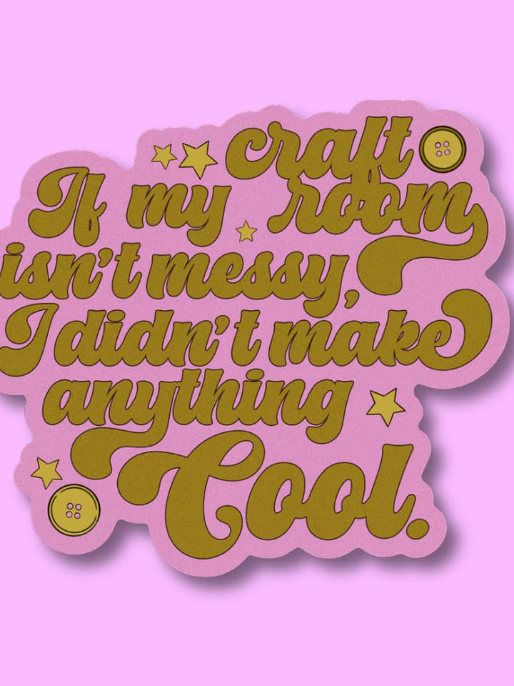 Messy Craft Room Sticker por atacado de Chicka & Co