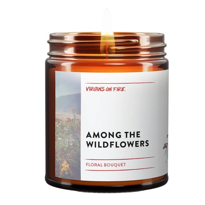 Virgins On Fire Candle Co. - Wholesale Jar/Filled Candle - AMONG THE WILDFLOWERS (Floral Bouquet) Scented Candle 🌸