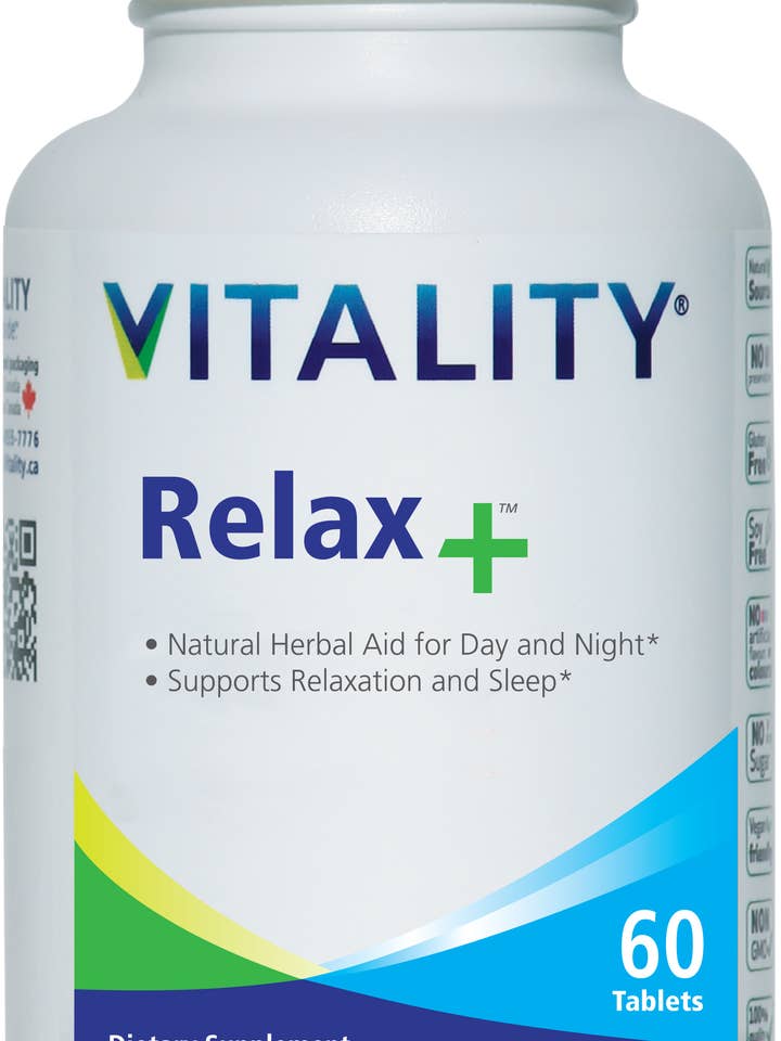 Relax+ | Valerian, Passionflower, Crampbark | Nerve Support for wholesale by Vitality Products USA