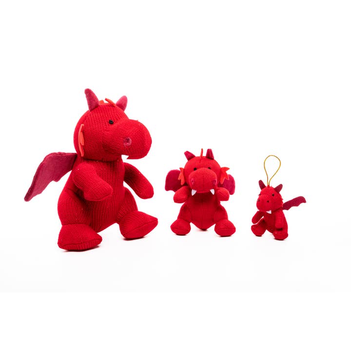 Best Years Ltd - Wholesale Ornament - Knitted Red Dragon Hanging Ornament