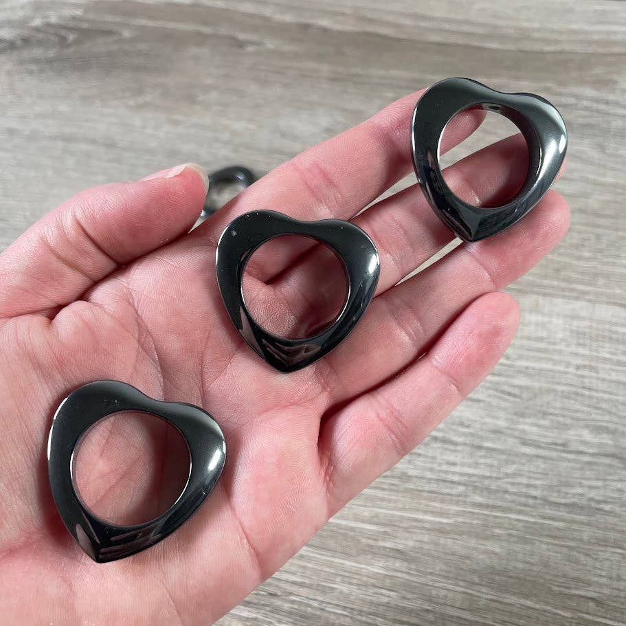 Keystone Crystals - Wholesale Craft Supplies - Heart-Shaped Hematite Donut Bead for Jewelry Making4
