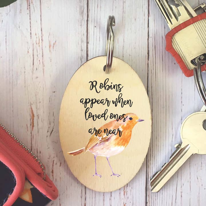 Nøglering i træ - Robins Appearance for engroshandel hos Dios Designs