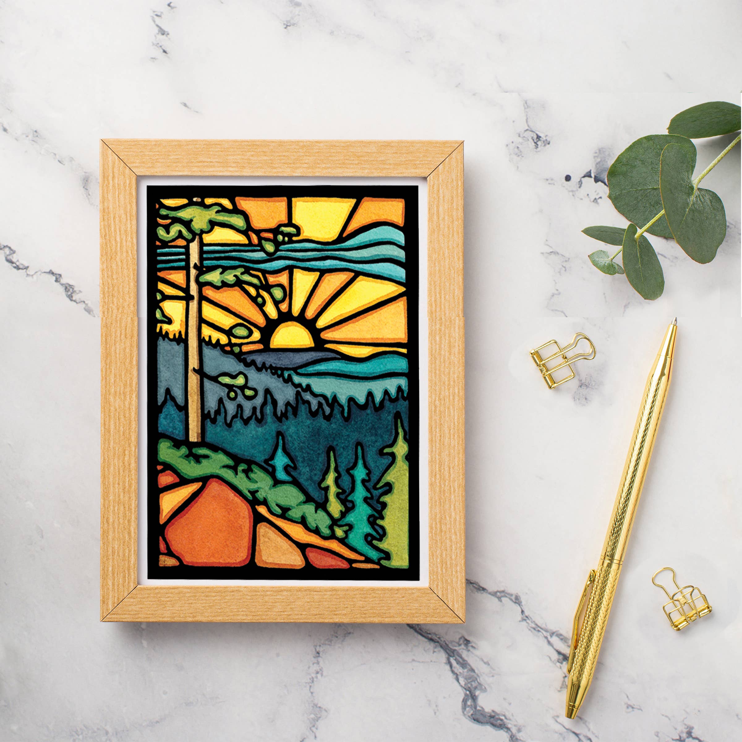 Sarah Angst Art - Vente Carte de vœux classique - Carte de voeux Daybreak1