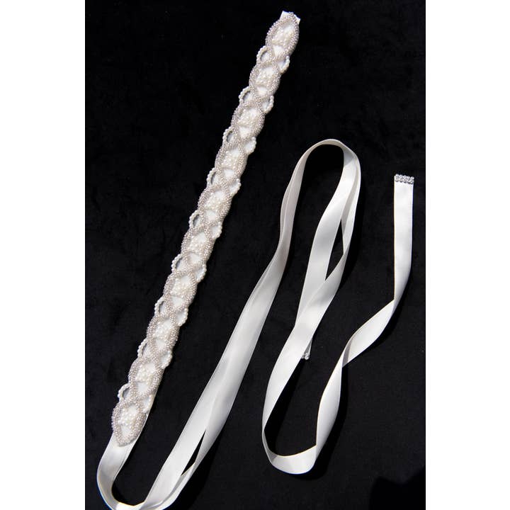 Brides and Belts - Wholesale Belt - Women's - The Wendy Handmade Pearl and Beaded Women's Belt