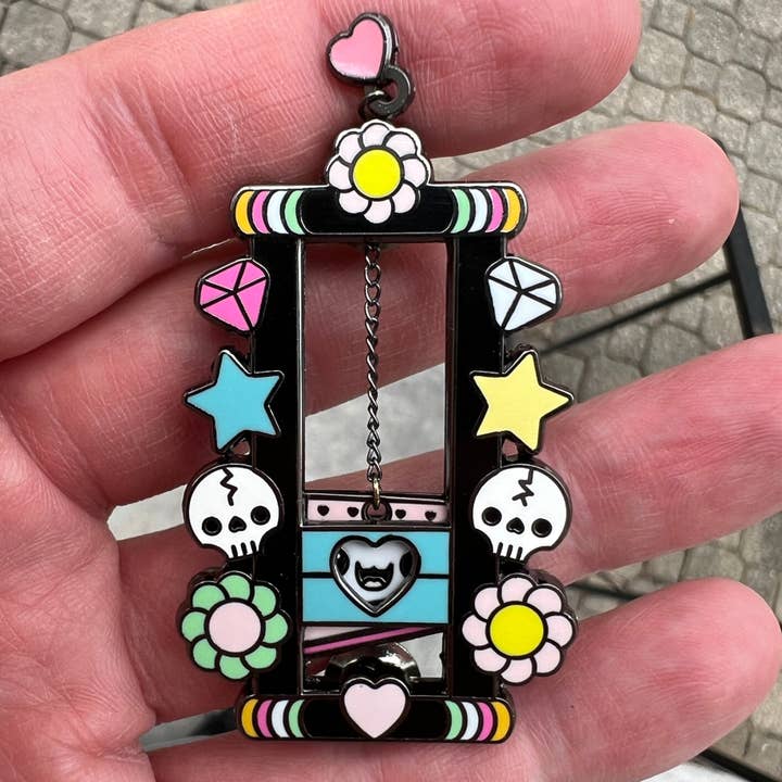 Inner Decay - Wholesale Lapel Pin/Button - Moving Kawaii Guillotine Pin1