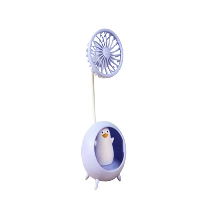 K & S WHOLESALE INC - Vente Ventilateur électrique portatif - Ventilateur de bureau pingouin avec LED 48CT1