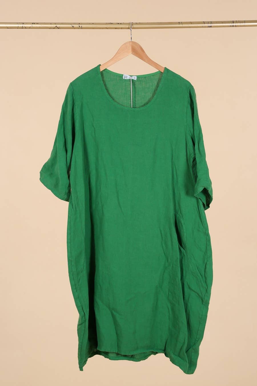 la maison des fibres naturelles - Wholesale Dress - Women's - Round neck dress in 100% linen 676128