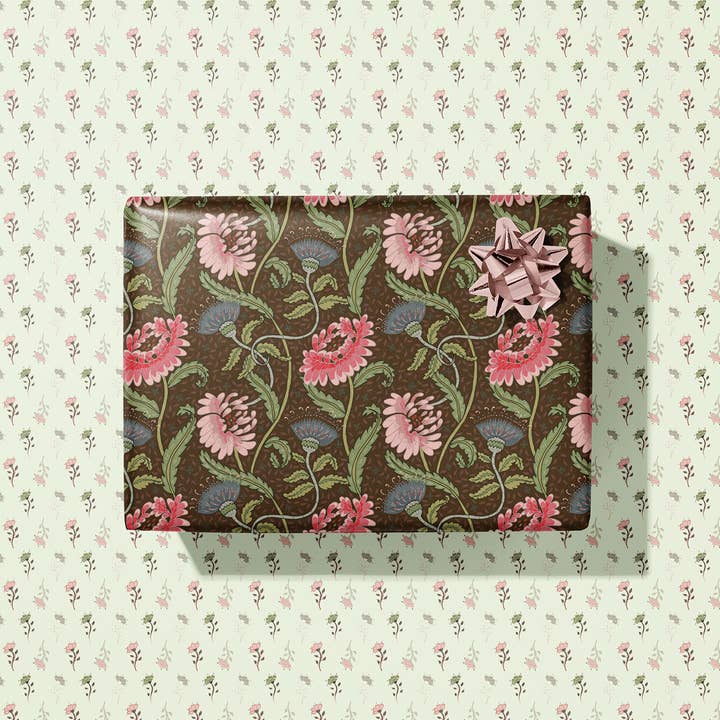 Thistle Mum Gift Wrap Sheet-Double Sided for wholesale by re:mused studio