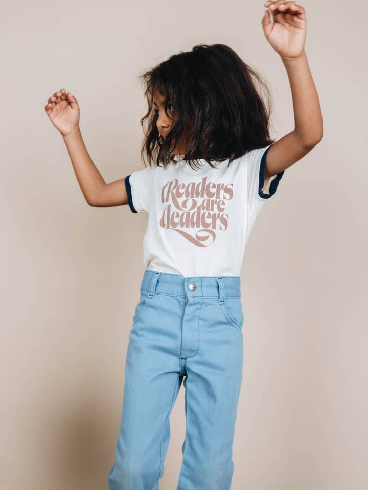 The Bee & The Fox - Wholesale Screen Printed T-Shirt - Kids - Readers are Leaders | Kids Graphic T-shirt1