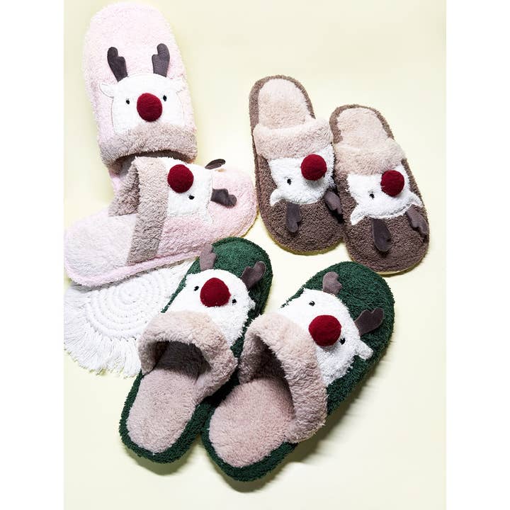 Reindeer Indoor Slip on Slippers for wholesale by Funteze
