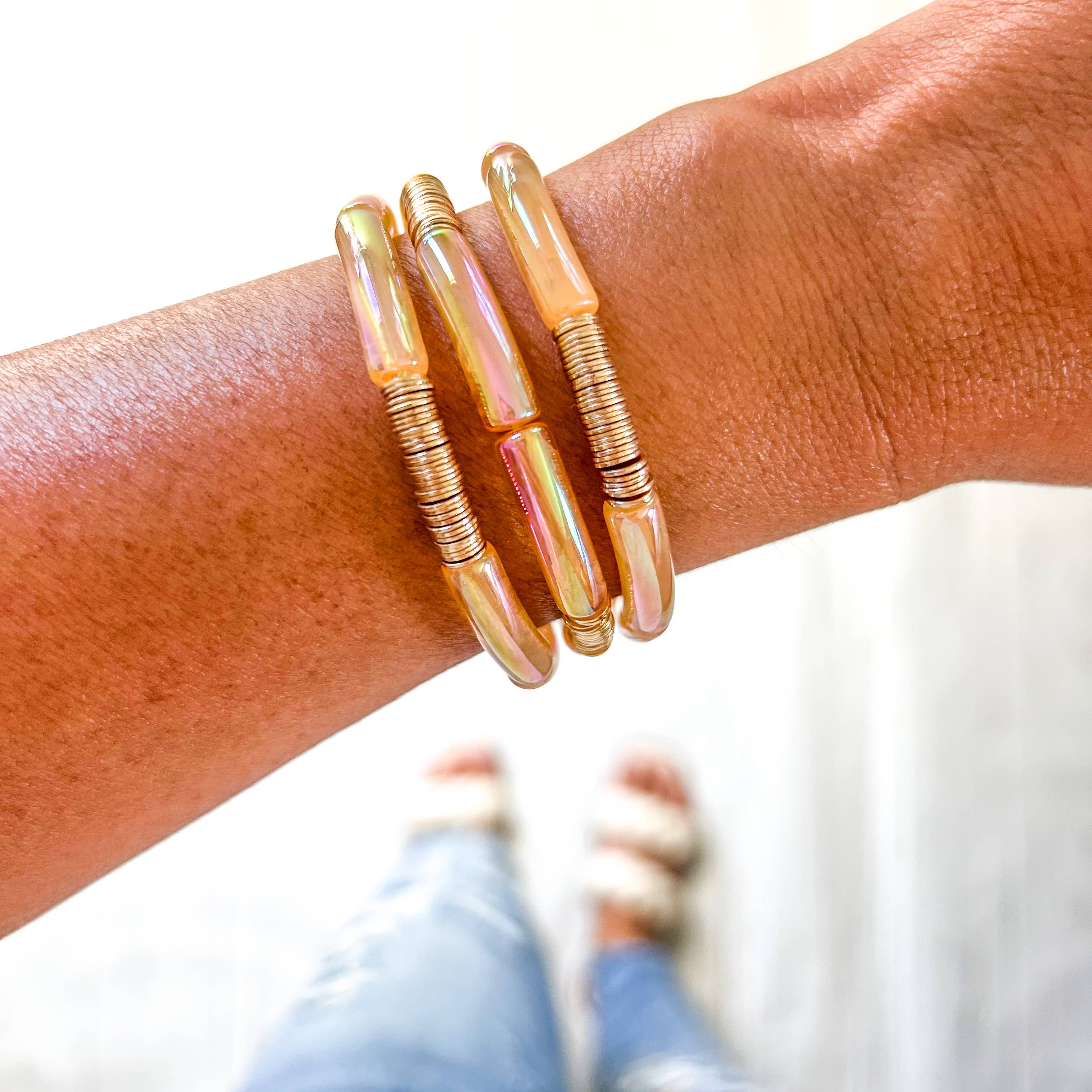 Savvy Bling - Wholesale Beaded Bracelet - Metallic Tube Bracelets61