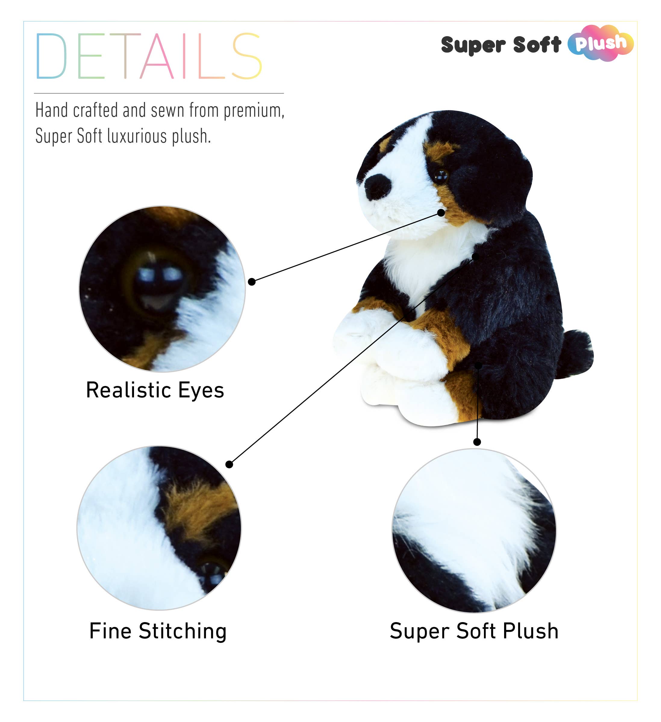 Cota Global – Großhandel Kuschel-/Plüschtier – Kind & Baby – Superweicher Plüsch - Berner Sennenhund1