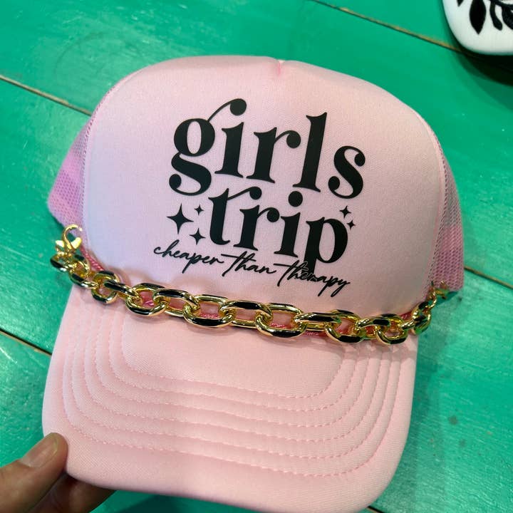 Vibes Hat Company - Wholesale Trucker Hat - Women's - Girls Trip Cheaper Than Therapy Trucker | Roadtrip | Summer 1