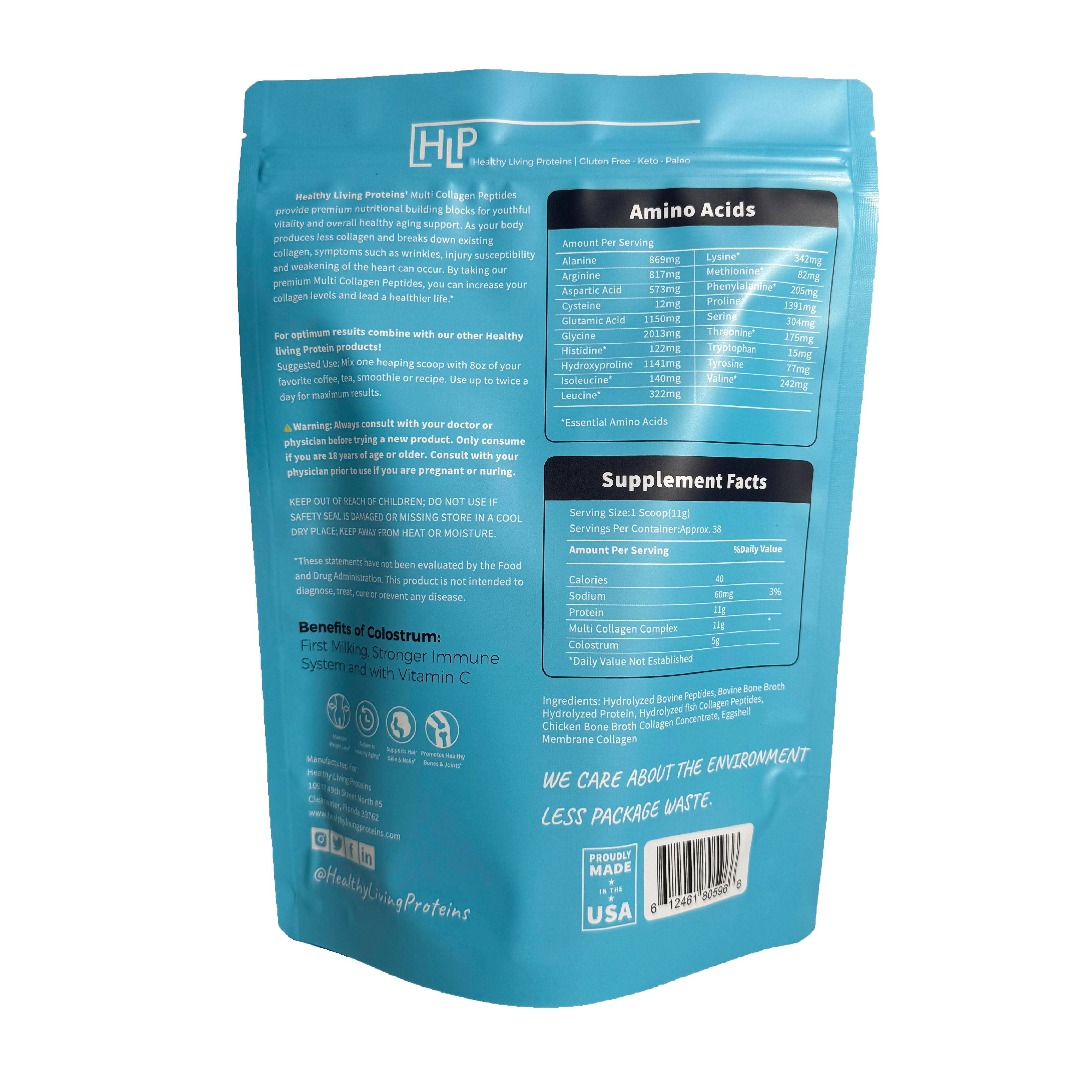 Healthy Living Proteins LLC - Wholesale Protein/Superfood Powder - Multi Collagen w/ Colostrum, Vitamin C and Probiotics4