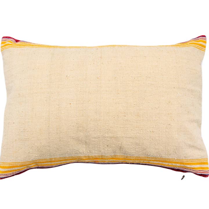 Antique handwoven decorative pillow - P393 for wholesale by Lineage Botanica
