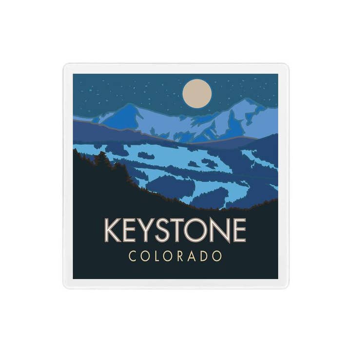 Keystone, Colorado - 4" x 4" Coaster for wholesale by M&W Design Co - Travel Posters