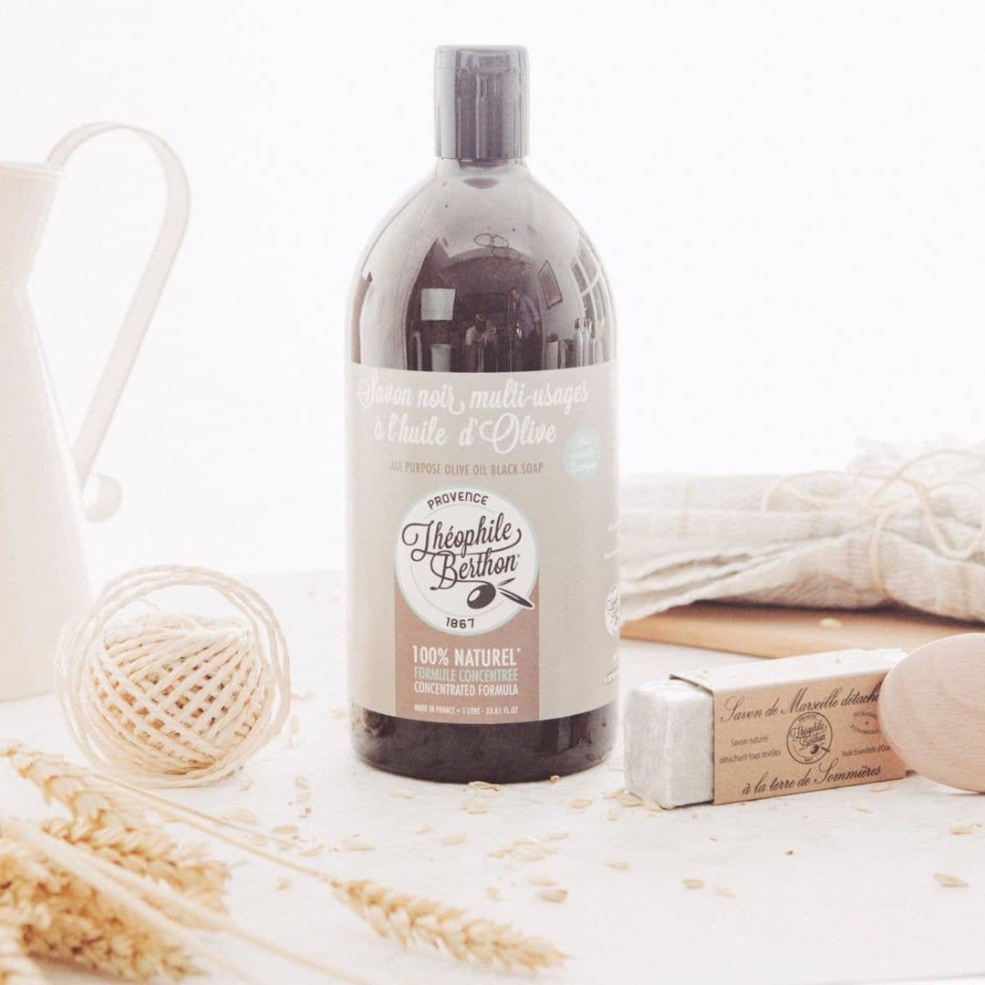 Theophile Berthon - Vente Nettoyant multi-surface - SAVON NOIR MULTI-USAGES CONCENTRÉ 100% OLIVE. EUCALYPTUS4