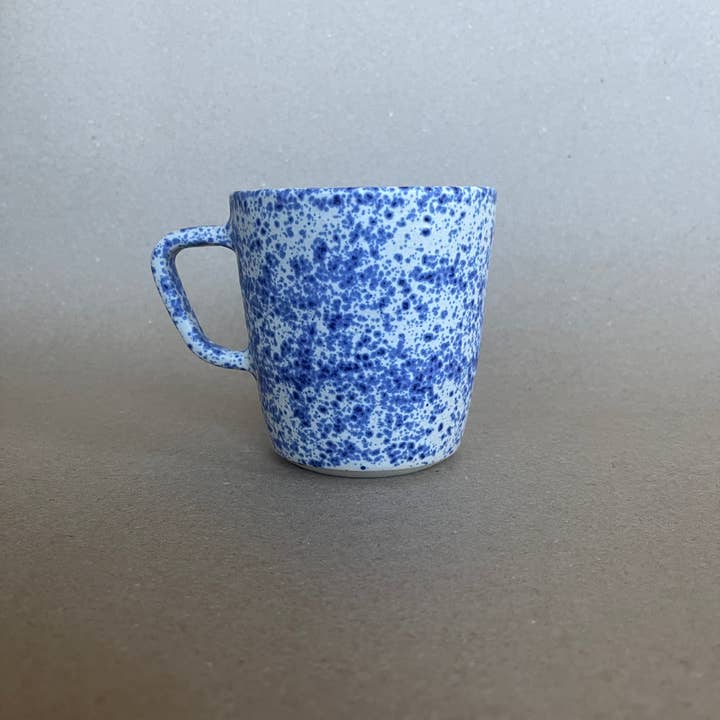 Ninth House Goods - Wholesale Coffee Mug - Blue Splatter Mug4