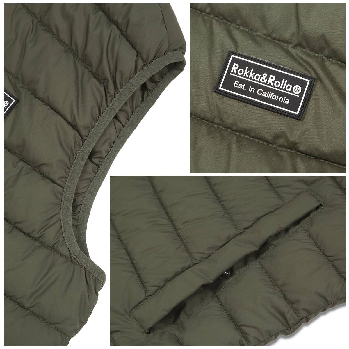 Rokka & Rolla - Wholesale Outerwear Vest - Men's - Men's Packable Puffer Vest Warm Sleeveless Jacket20