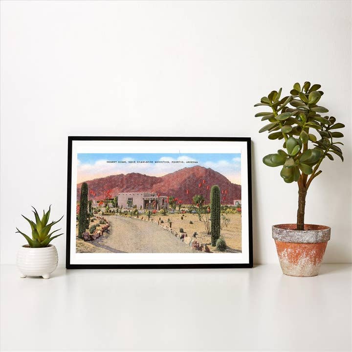Found Image Press - Wholesale Art Print - Art Print AZ-126 Desert Home, Camelback Mountain, Phoenix1