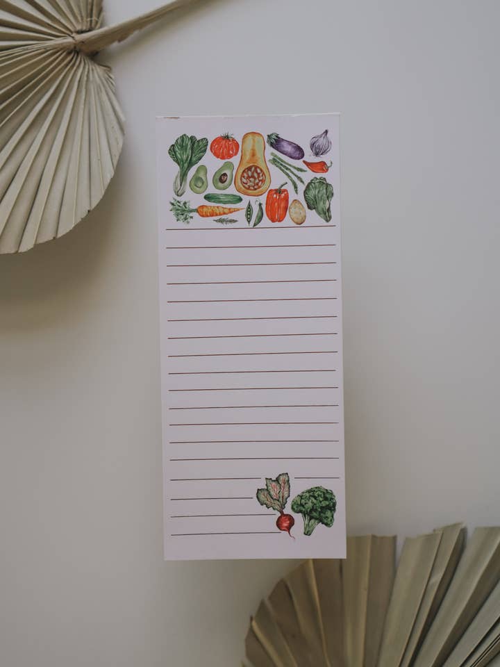 Farmer's Market Kitchen Vegetabilsk Notesblok for engroshandel hos MacaelaMade