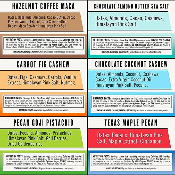 Thunderbird Real Food Bars - Vendita all'ingrosso Barrette - Thunderbird Variety, confezione da 124