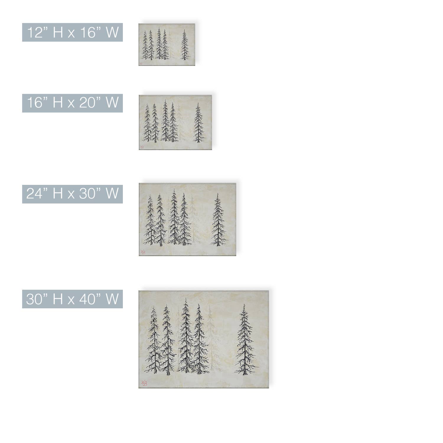 Ready2hangart, Inc. - Vendita all'ingrosso Stampa artistica - Quadro da parete su tela «Monoscape XXX» di Karen Biery3