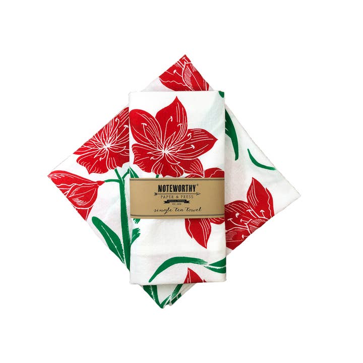 Noteworthy Paper & Press - Wholesale Tea Towel - Amaryllis Tea Towel6